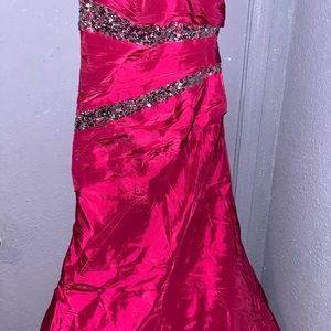 Pink prom dress mermaid style